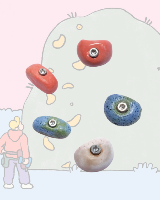Ceramic Bouldering Stud Earrings