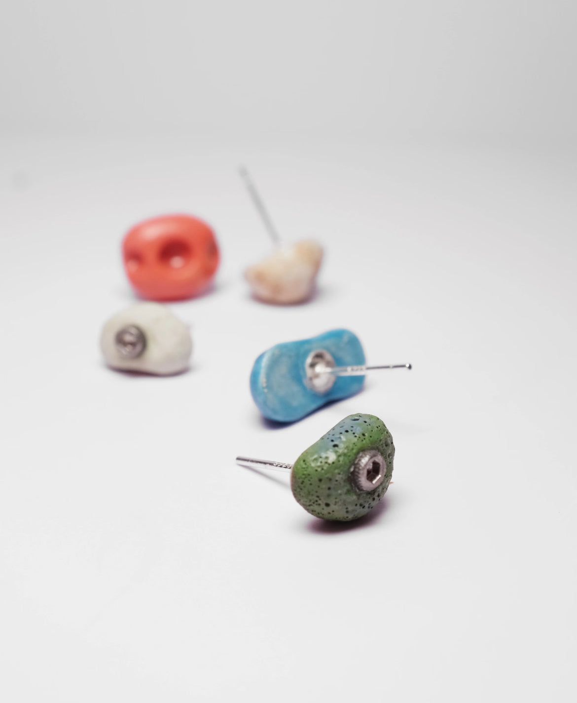 Ceramic Bouldering Stud Earrings